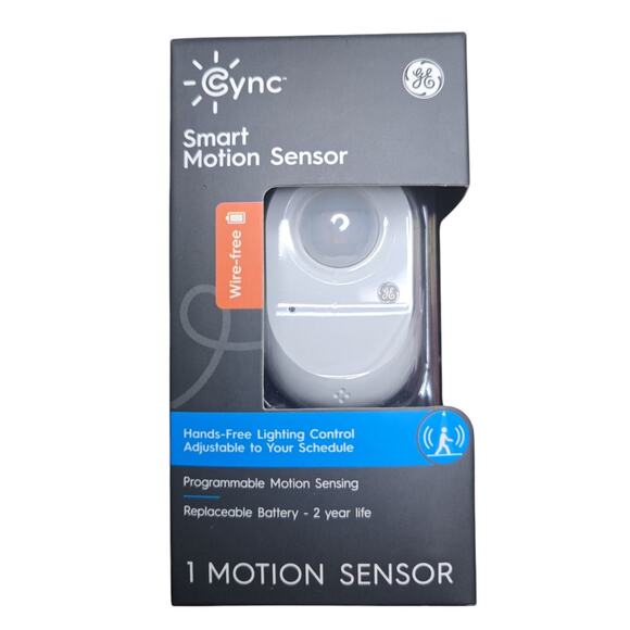GE CYNC Wire-Free Smart Motion Sensor Bluetooth Controls GE Smart Light Bulbs - Picture 2 of 7